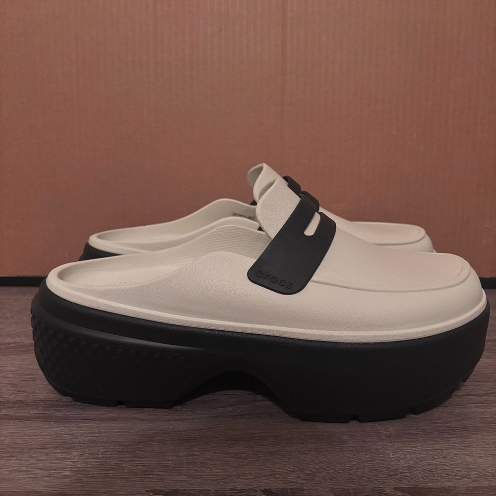 Crocs Stomp Loafer Linen/Black Slip-on Men’s Size 12